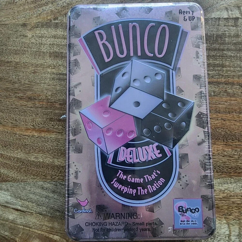 Cardinal Bunco Deluxe Dice Game 2004 Ages 7+ 2-12 Players Family New Sealed